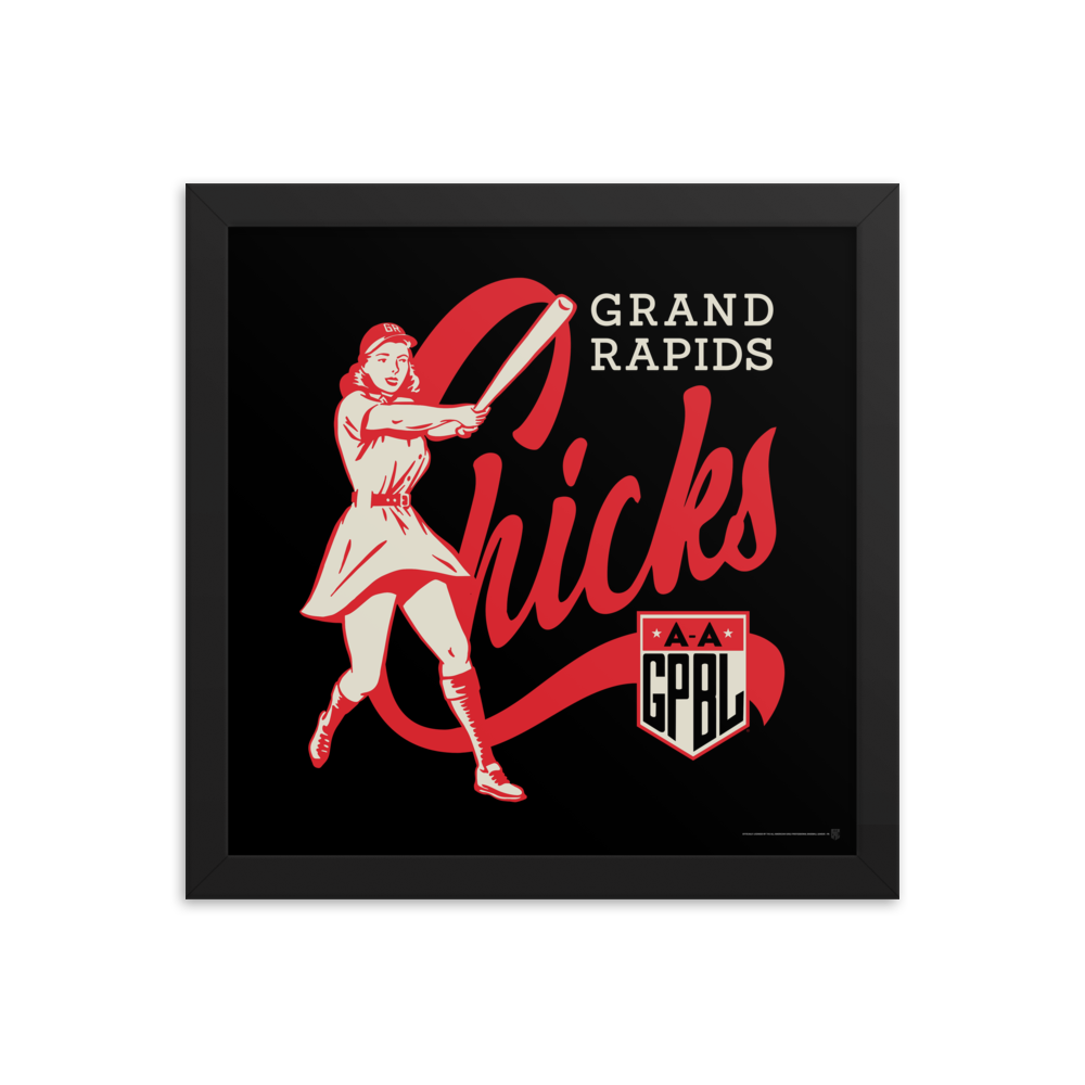 WOTD Grand Rapids Chicks - Giclée-Print Framed | Officially Licensed - AAGPBL