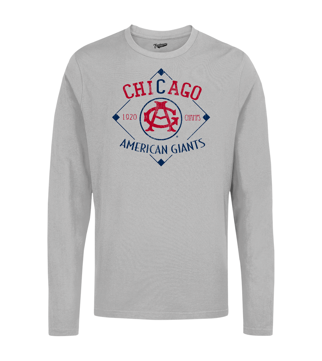 Chicago American Giants - 1920 Champions - Unisex Baseball Shirt, Heather Grey/Red / Adult 2x / 3/4 Sleeve Baseball Shirt