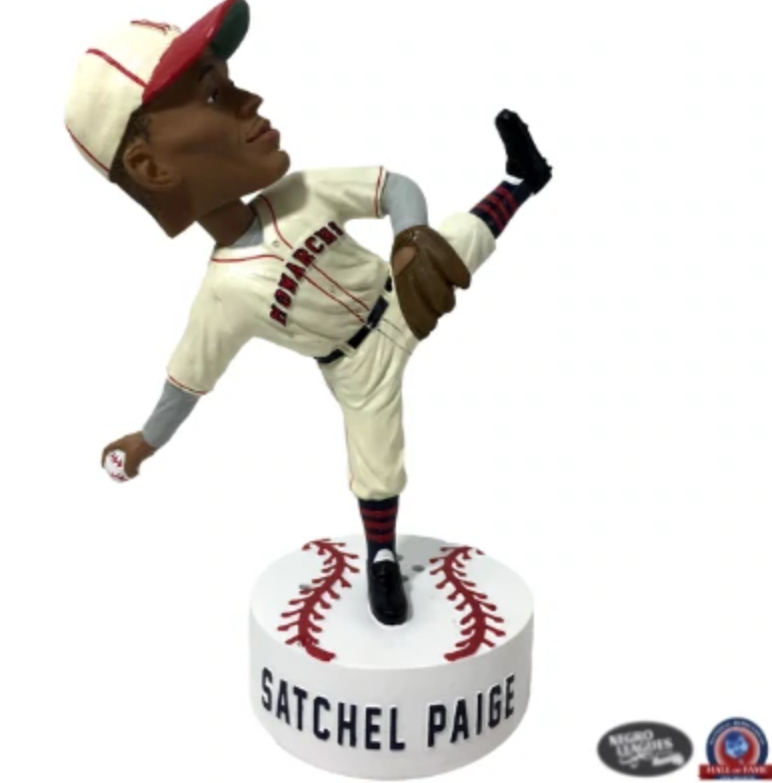 Satchel Paige Kansas City Monarchs Talking Tip Your Cap Bobblehead Negro  Leagues 