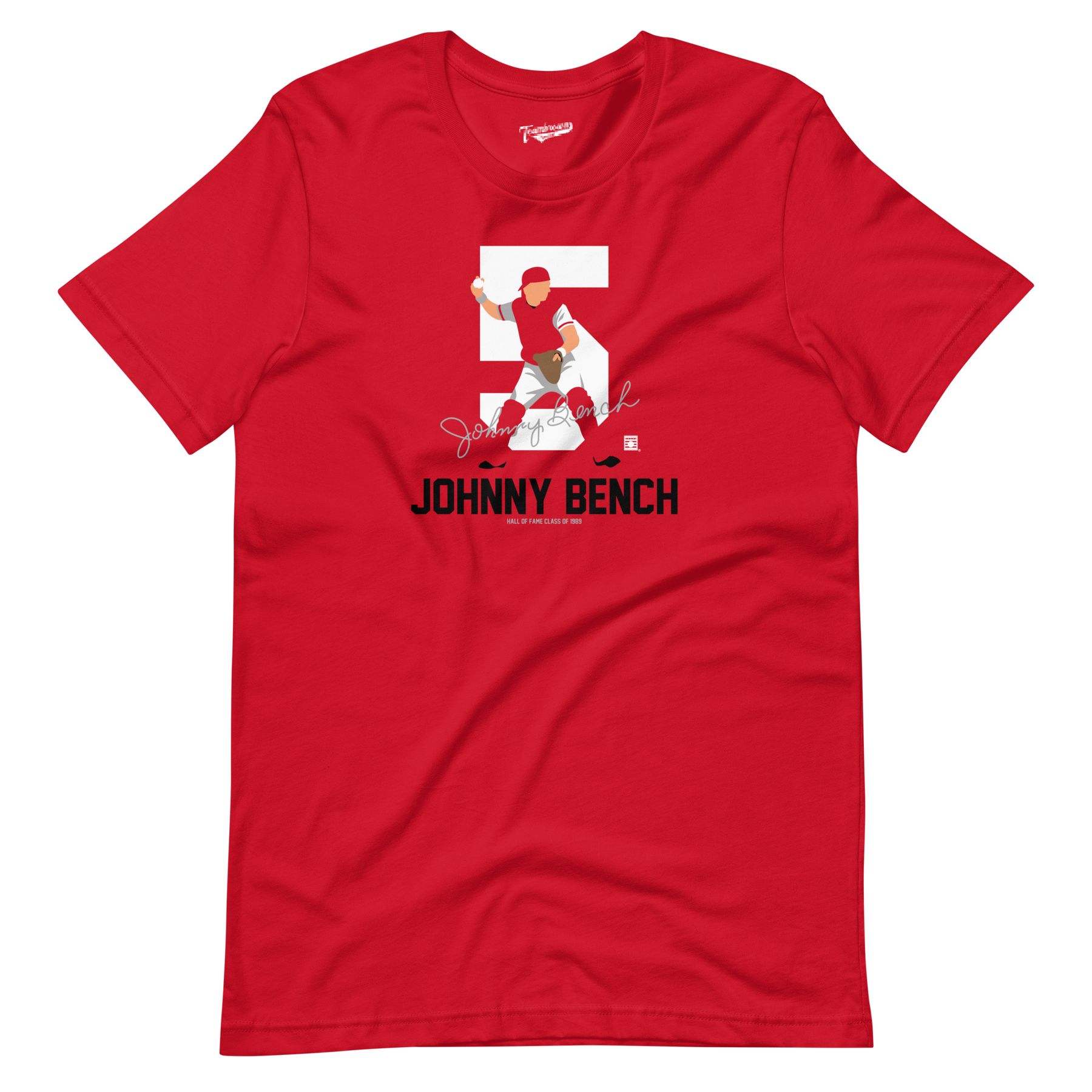 Baseball Hall of Fame Members - Johnny Bench - Silhouette - Unisex T-Shirt