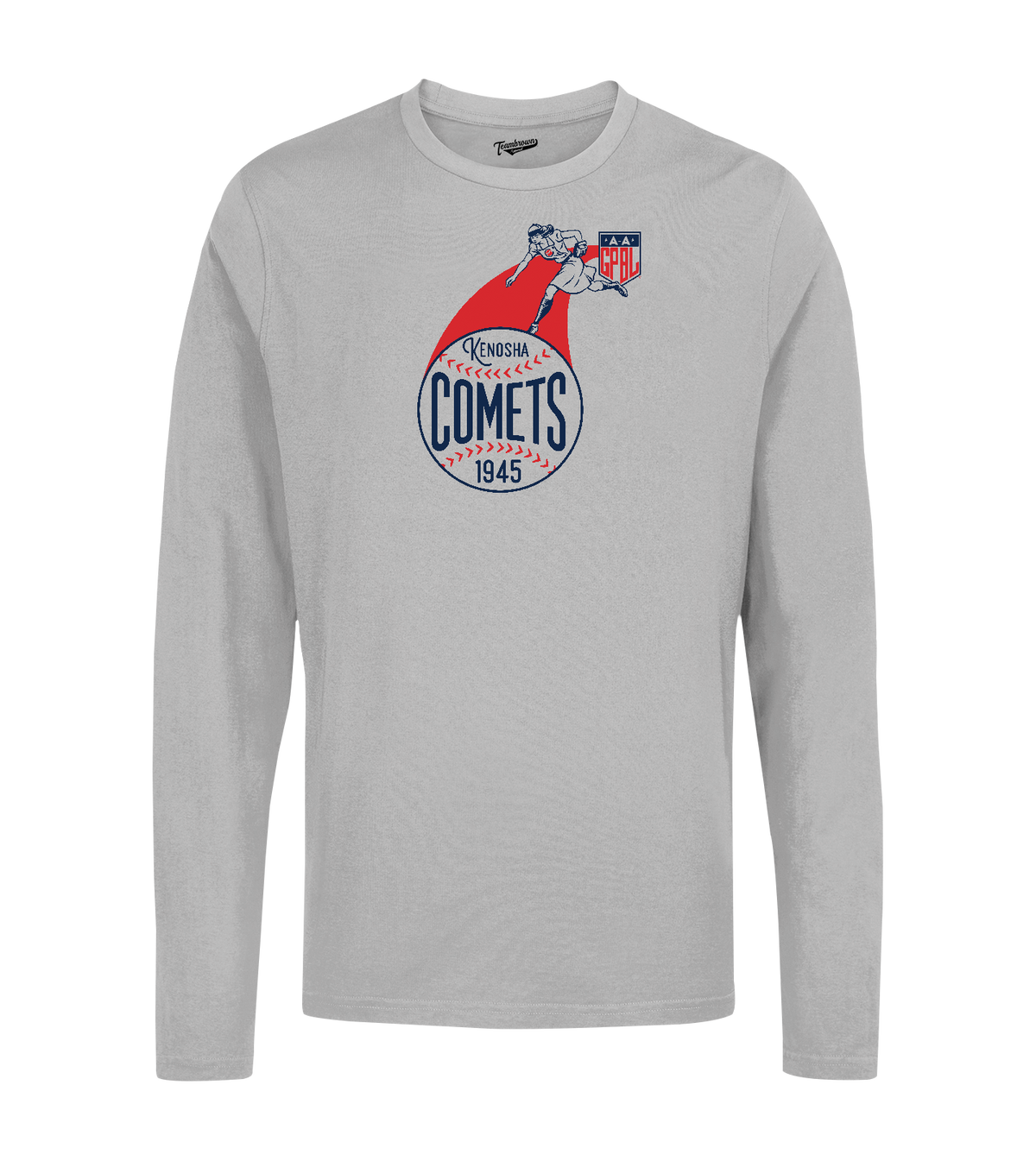 Diamond - Kenosha Comets - Unisex Long Sleeve Crew T-Shirt | Officially Licensed - AAGPBL