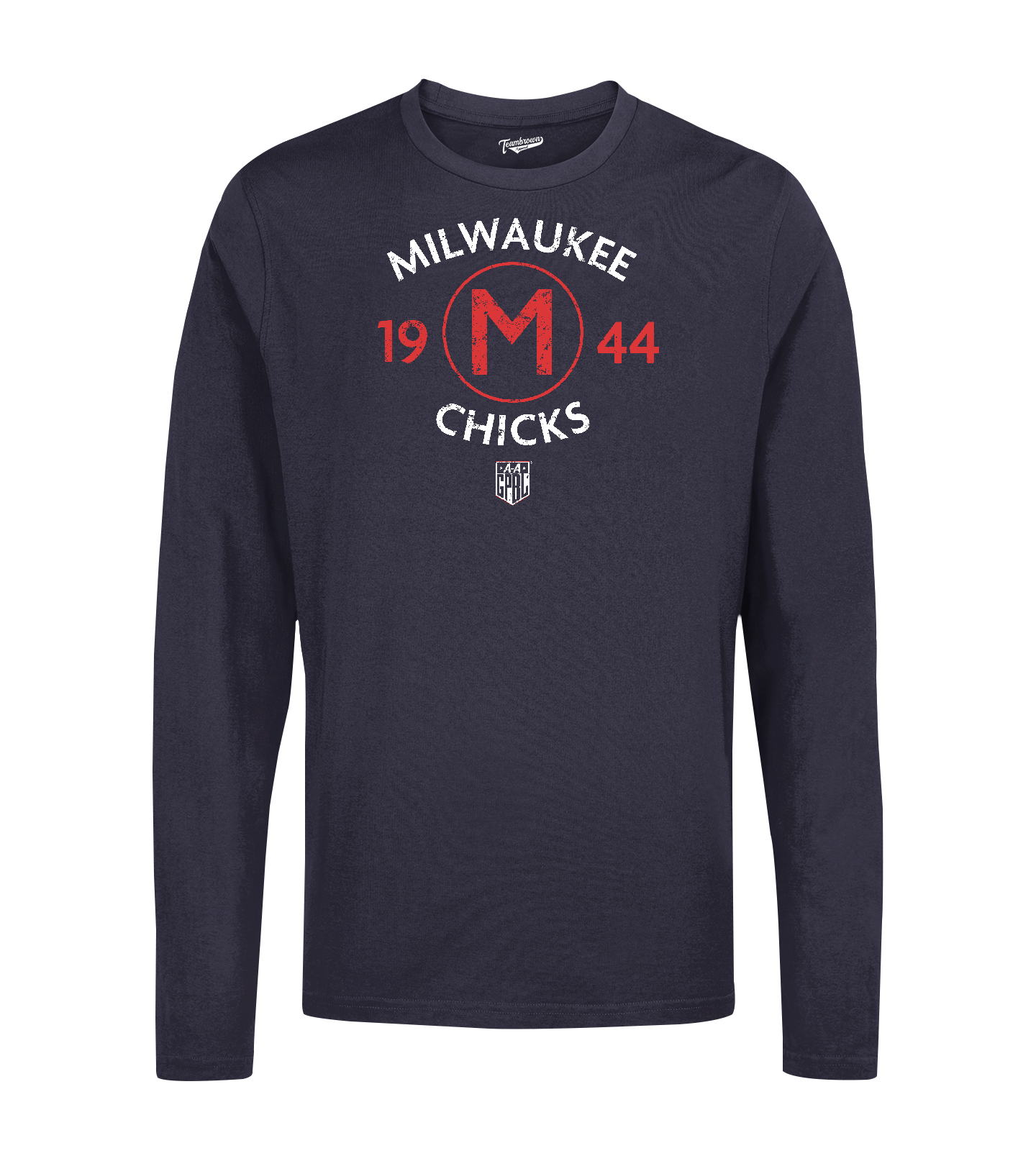 Milwaukee Chicks Champions - Unisex Long Sleeve Crew T-Shirt | Officially Licensed - AAGPBL