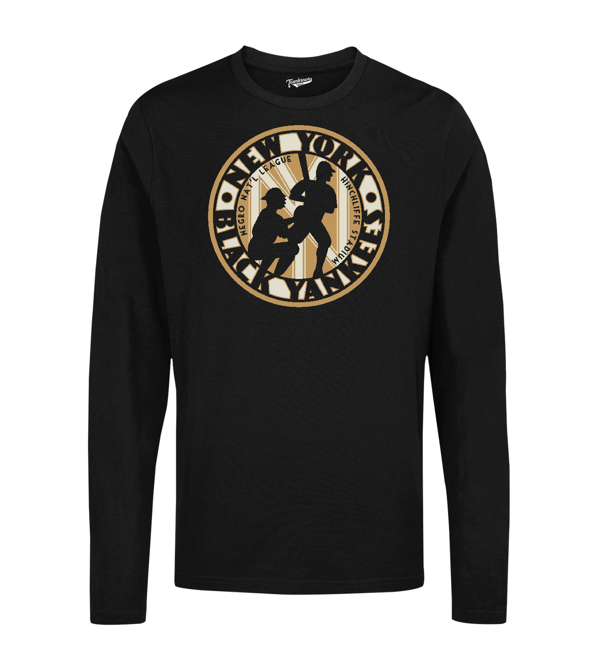 NNL New York Black Yankees - Unisex Long Sleeve Crew T-Shirt | Officially Licensed - NLBM