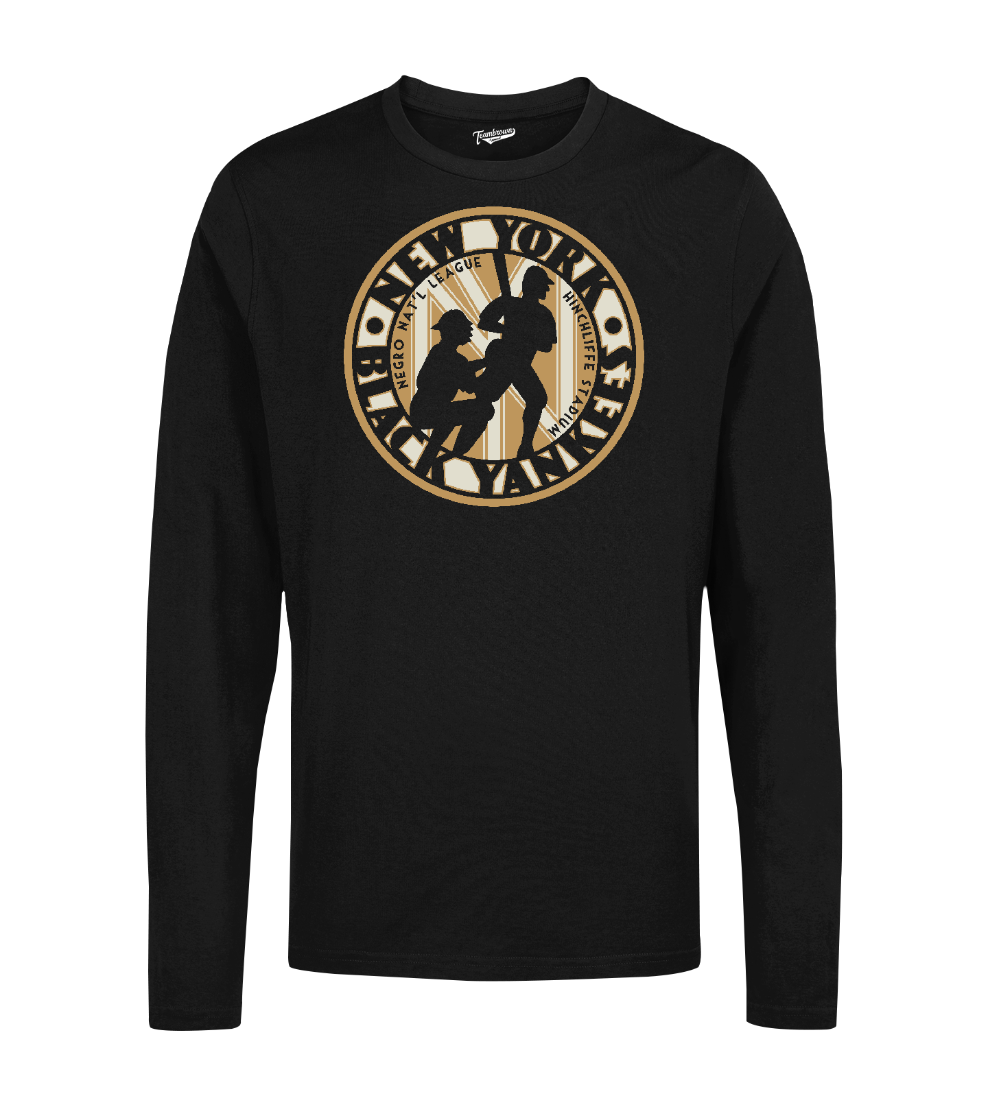 NNL New York Black Yankees - Unisex Long Sleeve Crew T-Shirt | Officially Licensed - NLBM