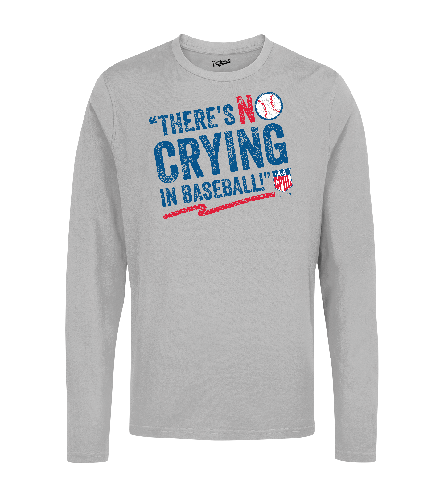 AAGPBL - No Crying In Baseball - Long Sleeve T-Shirt | Officially Licensed - AAGPBL