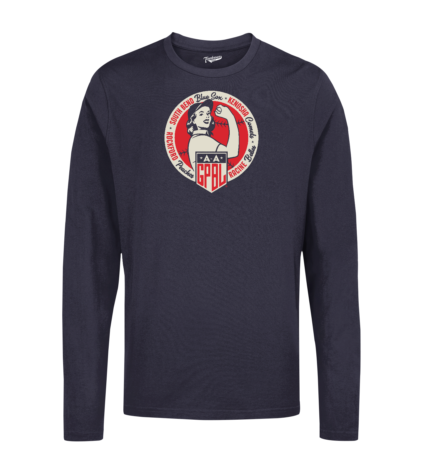 Diamond - Original Four - Unisex Long Sleeve Crew T-Shirt | Officially Licensed - AAGPBL