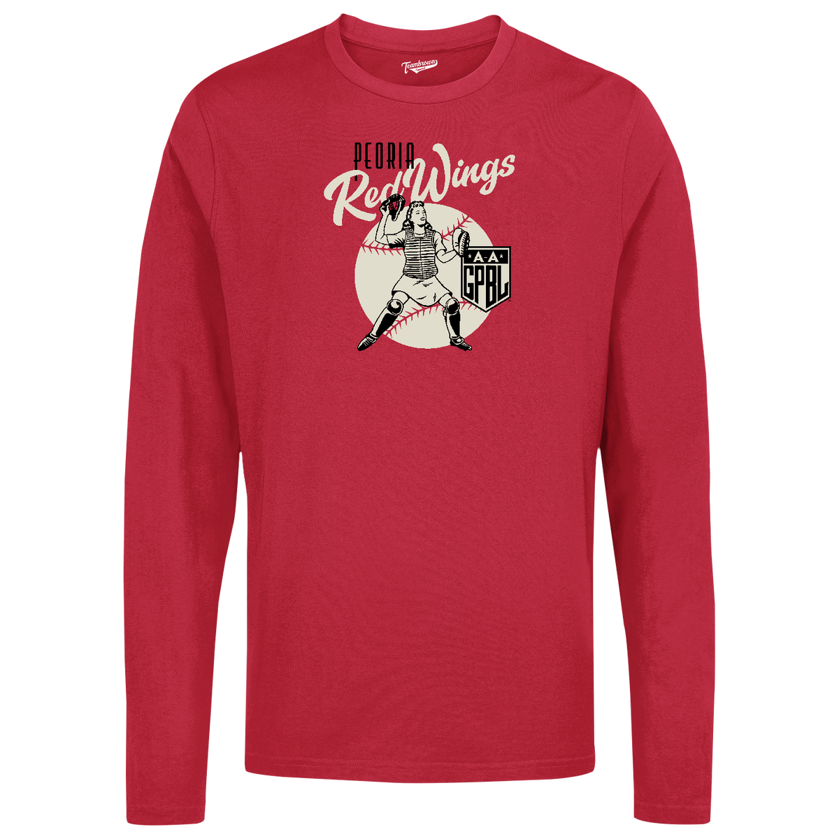 Peoria Redwings - Girls Professional Baseball Unisex Retro T-Shirt S