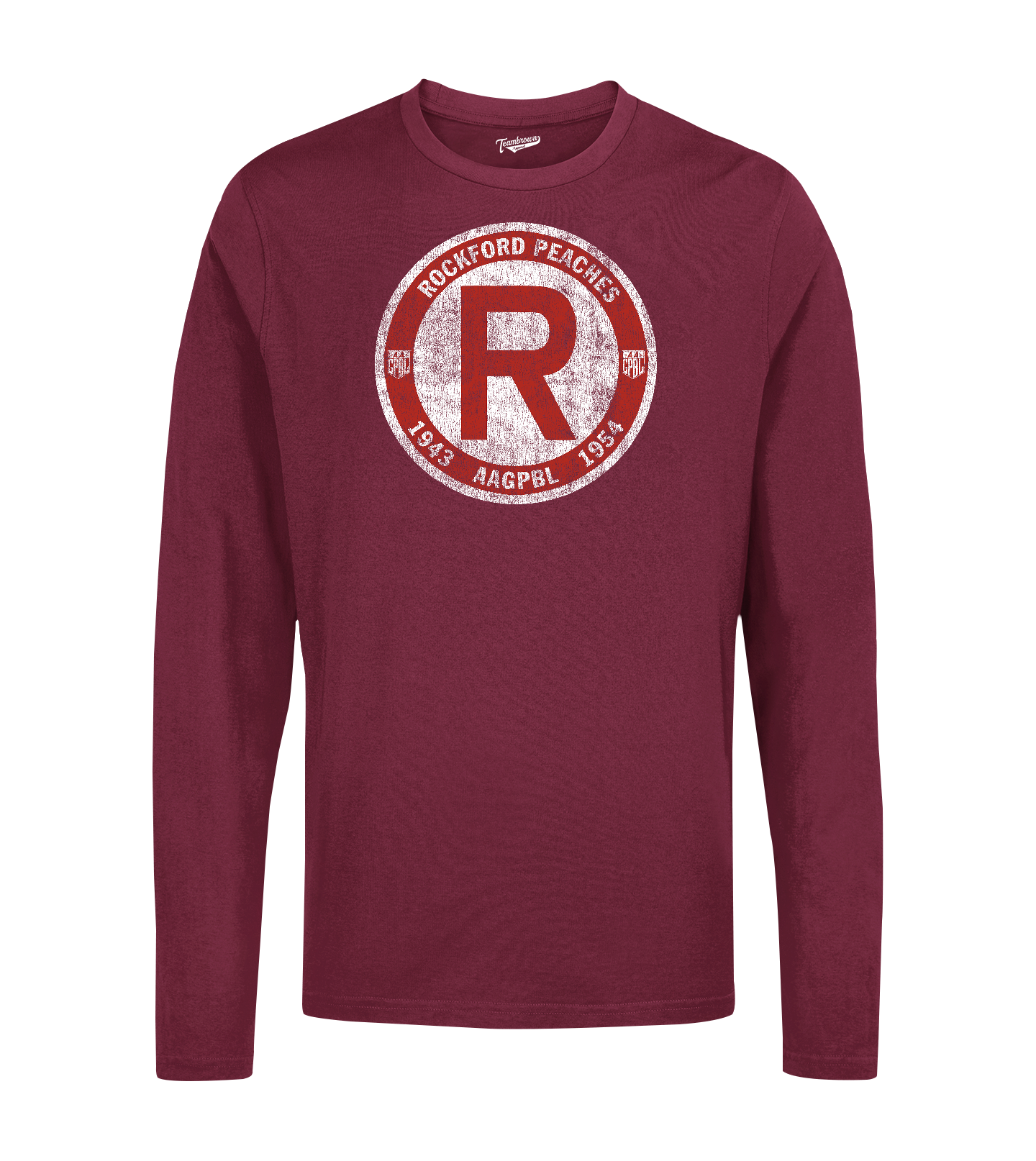Rockford Peaches '43-'54 - Unisex Long Sleeve Crew T-Shirt | Officially Licensed - AAGPBL