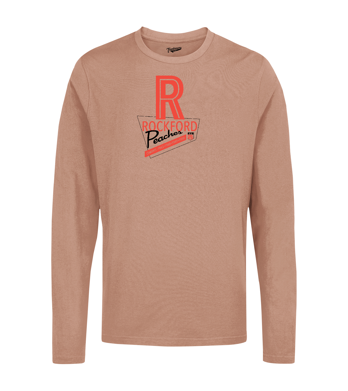 Rockford Peaches Champions - Unisex Long Sleeve Crew T-Shirt | Officially Licensed - AAGPBL