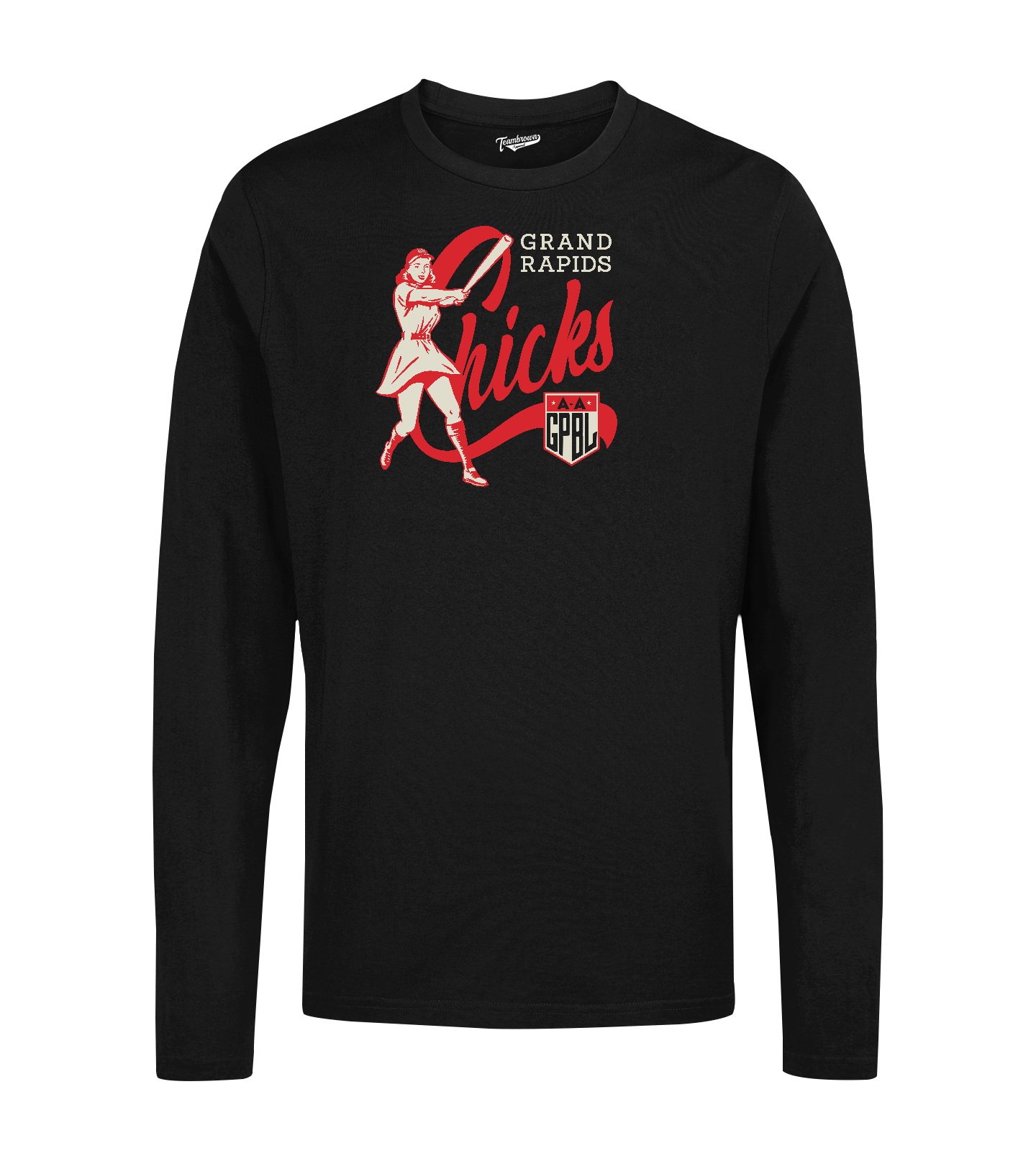Diamond - Grand Rapids Chicks - Unisex Long Sleeve Crew T-Shirt | Officially Licensed - AAGPBL