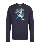Diamond - South Bend Blue Sox - Unisex Long Sleeve Crew T-Shirt | Officially Licensed - AAGPBL