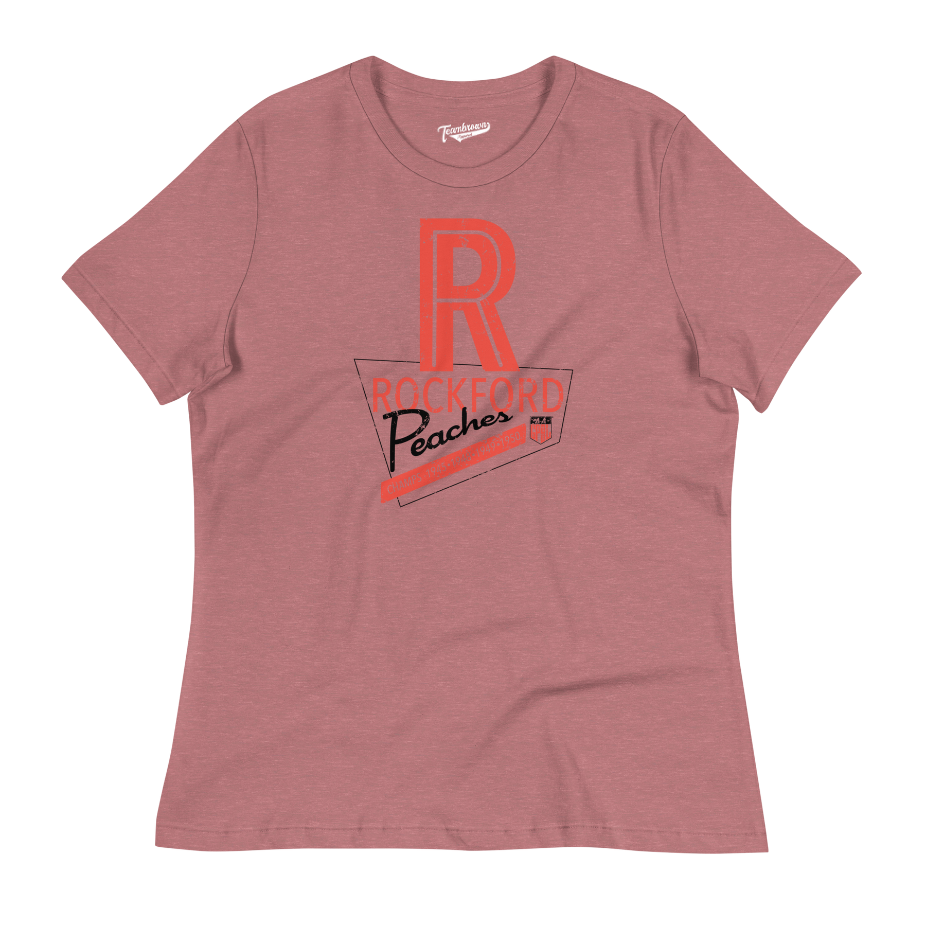 Rockford Peaches Champions - Women's Relaxed Fit T-Shirt | Officially Licensed - AAGPBL