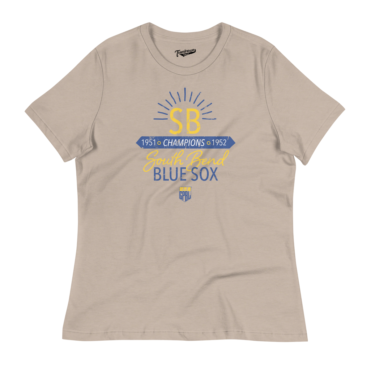 South Bend Blue Sox Champions - Women's Relaxed Fit T-Shirt | Officially Licensed - AAGPBL