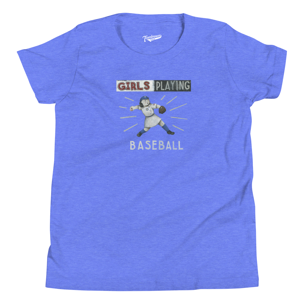 Girls Playing Baseball - Kids T-Shirt | Officially Licensed - AAGPBL